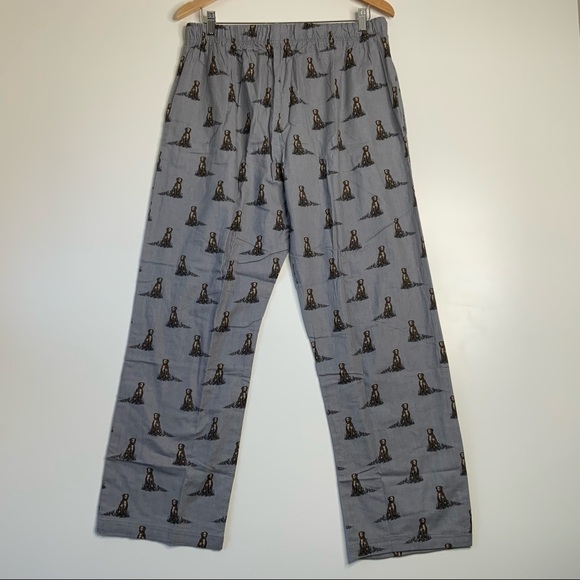 WOOLRICH Flannel Men’s Pants. Gray With Brown Dogs. Size XL. - Picture 2 of 5